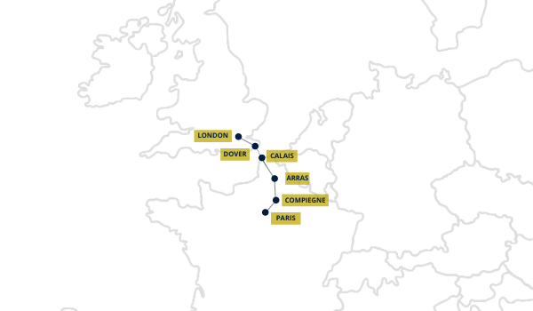 London to Paris cycle route